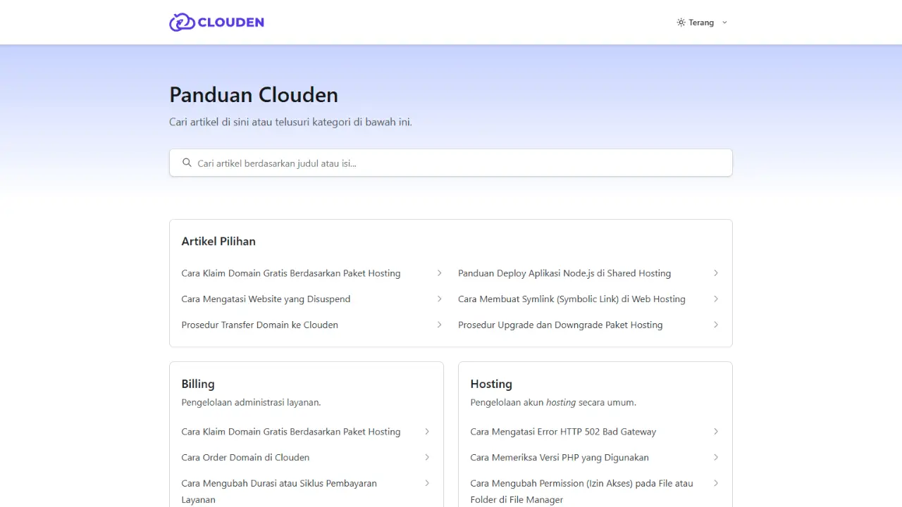 Panduan Clouden project