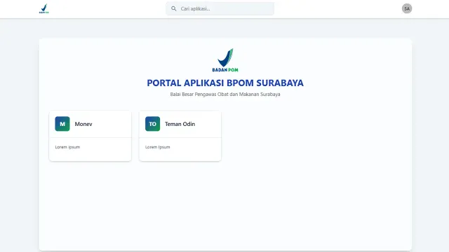 Portal SSO BBPOM di Surabaya project