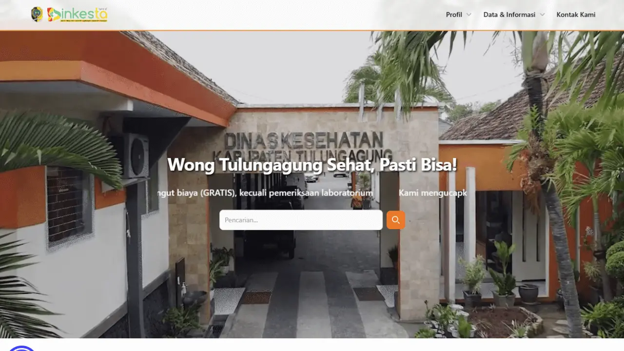 Dinkes Tulungagung Profile Website project